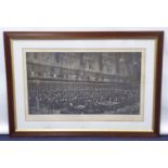 LARGE LATE VICTORIAN PHOTOGRAPHIC PRINT 'The House of Peers during the Home Rule Debate - The