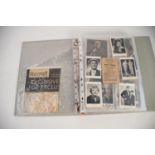 RING BINDER CONTAINING LOOSE COLLECTION OF PHOTOGRAPHIC POST CARDS. PHOTO REPRO CARDS and SMALL