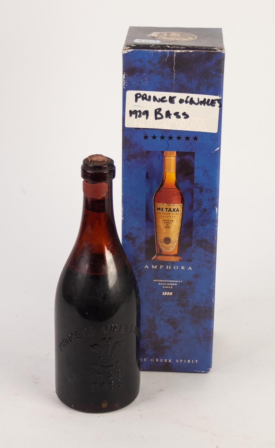 SINGLE BOTTLE OF BASS ALE 1929, bottled to commemorate a visit by Prince Edward (lated Kign Edward