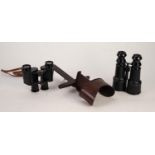 STEREOSCOPIC SLIDE VIEWER and two pairs of binoculars (3)