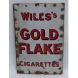 ENAMEL ADVERTISING SIGN ?WILLIS?S GOLD FLAKE CIGARETTES?, 91 x 61cm (36? x 24?)