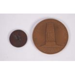 BRONZE MEDALLION CIRCA 1920 TO COMMEMORATE ERECTION OF THE CENOTAPH LONDON the medallion designed by