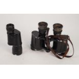 BOURG & LONS 10 x 35 MONOCULAR FIELD GLASS, cased, together with a PAIR OF LUMINA 7 ½ x FIELD