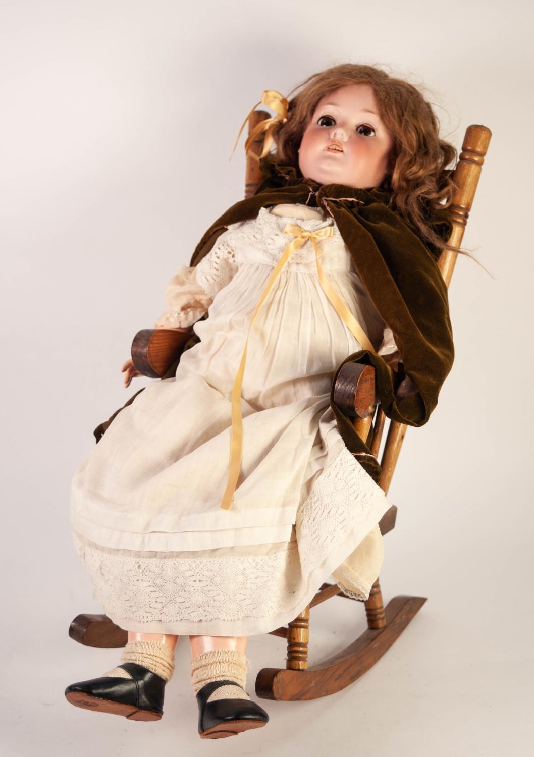 EARLY 1900s WALTERHAUSEN, GERMANY, BISQUE HEAD DOLL, NUMBERED 1916, 10a with sleeping brown eyes and - Image 2 of 2