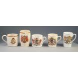 SHELLEY CHINA COMMEMORATIVE COLOUR PRINTED MUG 1935 SILVER JUBILEE George V and Queen Mary and