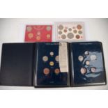 THREE QUEEN ELIZABETH II SPECIMEN COIN SETS FOR 1967 two each of five coins in blue plastic