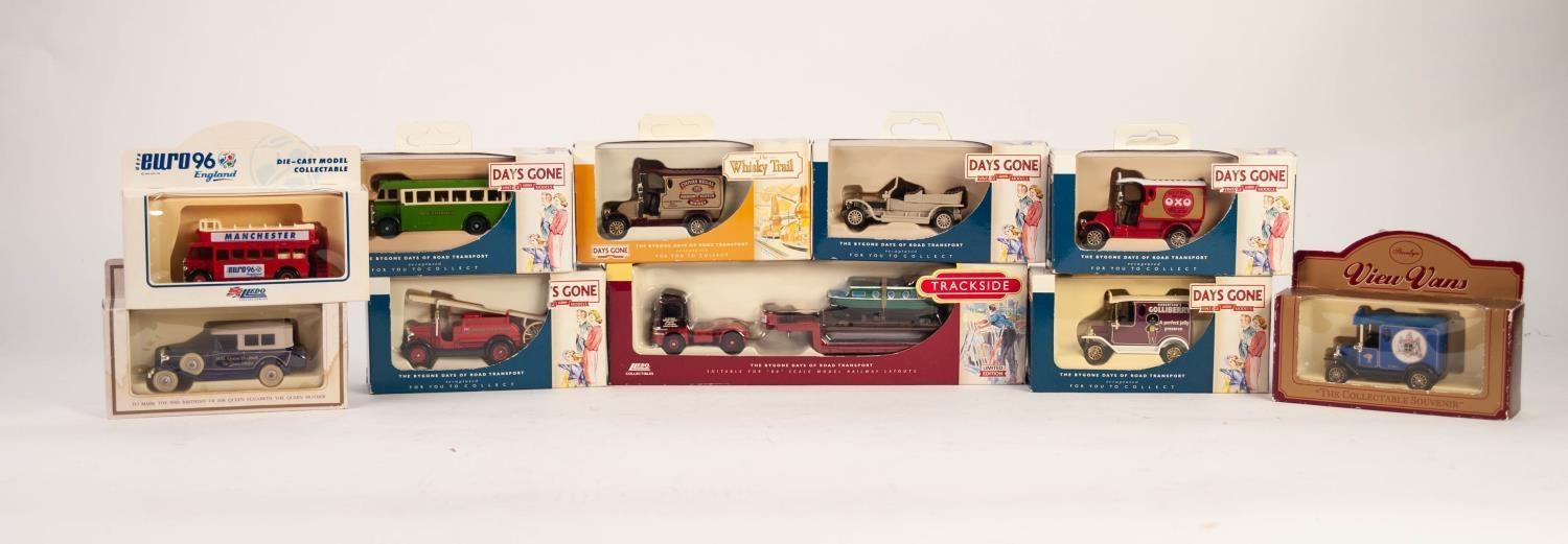 TEN LLEDO DAYS GONE MINT AND BOXED "ROAD TRANSPORT" DIE CAST VEHICLES in vintage style boxes TWO