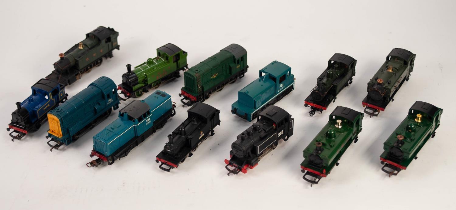 NINE EMBOSSED 00 GAUGE TANK LOCOMOTIVES VARIOUS with examples by Hornby, Lima and Minline