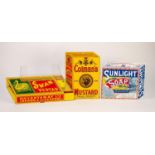 THREE ENAMEL ADVERTISING SIGNS ?Colman?s?; ?Sunlight Soap? and ?Swan Vestas? (3)