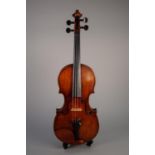 GOOD LATE 19th CENTURY FRENCH VIOLIN - SCHOOL OF CAUSSIN having one piece 14 3/16" (36cm) back and a
