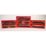 FIVE HORNBY RAILWAYS BOXED 00 GAUGE INTERCITY COACHES BLUE AND GREY includes brake coach mark III