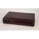 A LARGE EARLY 20th CENTURY UNUSED LEATHER BOUND DOUBLE ENTRY BOUGHT LEDGER "No 5"