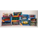 ELEVEN MODERN CORGI MINT AND BOXED MAINLY COMMERCIAL DIE CAT MODEL VEHICLES including road sweeper