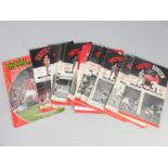 QUANTITY OF MANCHESTER UNITED HOME AND AWAYS FROM THE LATE 50's TO THE 70's WITH FOUR SPECIAL ISSUES