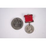 FEARGUS O'CONNOR 1841 WHITE METAL MEDALLION "UNIVERSAL SUFFRAGE AND NO SURRENDER" reverse with