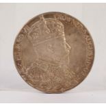 SILVER COMMEMORATIVE MEDALLION CORONATION OF KING EDWARD VII 1902 bust of Alexandra Queen Consort to