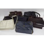 JASPER CONRAN LADY'S OSTRICH LEATHER HANDBAG, TWO JANE SHILTON "SW6" London LEATHER HANDBAGS and