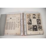 RING BINDER CONTAINING A LOOSE COLLECTION OF CIRCA 1930's PHOTOGRAPHIC CINEMA LOBBY CARDS AND