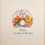 QUEEN - A NIGHT AT THE OPERA ALBUM SLEEVE signed by all four members of the band, Freddie Mercury,