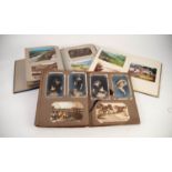 EARLY 20th CENTURY POSTCARD ALBUM CONTAINING AN GOOD SELECTION OF CONTEMPORARY POSTCARDS including