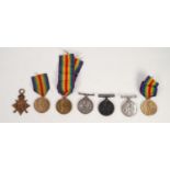 THREE GEORGE V 1914-18 WAR MEDALS awarded to L 16221 CPL R ASHWORTH RA, 250648 PTE F ETCHELLS RAF