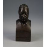 19th CENTURY HOLLOW CAST BRONZE NAMED BUSTS OF WILLIAM IV, the back dated 1831 within indistinct