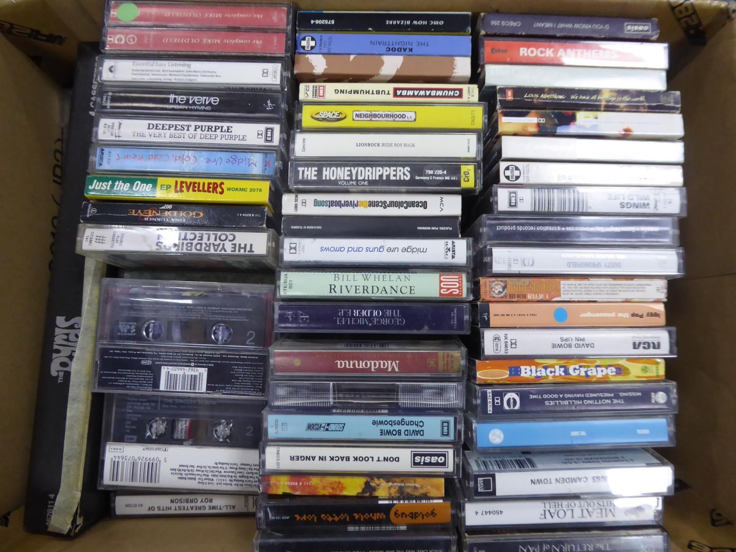 CASSETTES A good selection of approximately 150 album and singles, covering a wide range of music