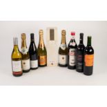BOXED BOTTLE OF MOET & CHANDON CHAMPAGNE, together with a BOTTLE OF DUC DE VALMER, TWO BOTTLES OF