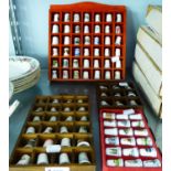 A LARGE QUANTITY OF PORCELAIN THIMBLES IN DISPLAY PLAQUE (95 PIECES APPROX)