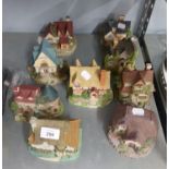 NINE 'OLD ENGLANDS CLASSIC COTTAGES' RESIN MODELS