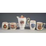 THIRTEEN ITEMS OF POTTERY AND CHINA COMMEMORATING THE 1937 CORONATION OF GEORGE VI AND QUEEN MARY