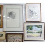 ARTIST SIGNED COLOUR PRINT 'SEVILLE' AND ANOTHER 'KNUTSFORD' ALSO M.A. HOLMES (20TH CENTURY)