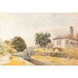 WILLIAM MANSFIELD (20th Century) Watercolours A pair Morning , Marple Cheshire and The Locks,