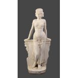 ENIGMA, MODERN COMPOSITION FIGURE, ?CLEOPATRA? modelled standing in front of a pedestal, 47? (119.