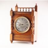 J.R.RUSSELL, 18 CHURCH STREET, LIVERPOOL EARLY TWENTIETH CENTURY WALNUT CASED MANTLE CLOCK, the 4 ¼?