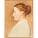 UNATTRIBUTED (EARLY TWENTIETH CENTURY) PAIR OF WATERCOLOUR DRAWINGS Female bust portraits, one