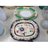 TWO MASONS MEAT PLATES, MYOTT MEAT PLATE AND TWO SOLIAN MEAT PLATES (5)