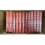 MODERN LEATHER BOUND SET OF 13 AGATHA CHRISTIE AND DITTO DENNIS WHEATLEY NOVELS