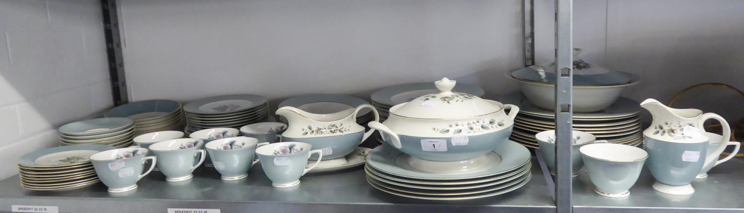 ROYAL DOULTON 'ROSE ELEGANS' DINNER SERVICE FOR SIX PERSONS, WITH TUREENS AND A ROYAL WORCESTER '