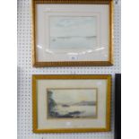 DONALD BLADES (AMERICAN) TWO WATERCOLOUR DRAWINGS 'CONISTON'' AND 'WINDERMERE' SIGNED AND DATED (19)