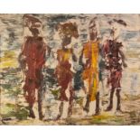 STANLEY SMITH (TWENTIETH CENTURY) OIL ON BOARD Four Figures Signed and dated 1988 24? x 30? (61cm
