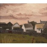 ROGER HAMPSON (19125 - 1996) OIL PAINTING ON BOARD 'Cregneish Isle of Man' Signed lower right,