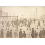 L.S. LOWRY (1887 - 1976) LIMITED EDITION PRINT OF A PENCIL DRAWING 'The Football Match' Stamped
