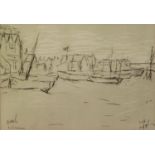 L.S. LOWRY (1887 - 1976) ARTIST SIGNED LIMITED EDITION PRINT OF A PENCIL SKETCH 'The Beach' at