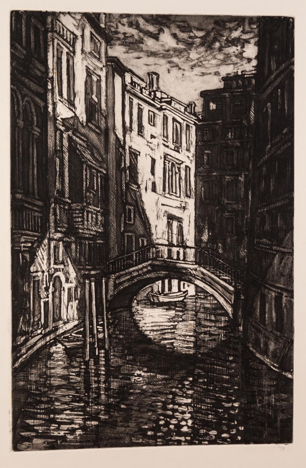 NORMAN C. JAQUES (1926-2014) ARTIST SIGNED LIMITED EDITION BLACK AND WHITE ETCHING ?Rosamond St. All - Image 2 of 2