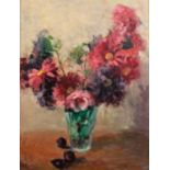 ALFRED ACKRILL (1907-1988) OIL ON BOARD Still Life- vase of flowers Signed 18 ¼? x 13 ¾? (46.3cm x