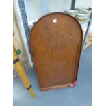 LATE TWENTIETH CENTURY HAND MADE MAHOGANY STAINED WOOD BAGATELLE BOARD OF TRADITIONAL MILESTONE