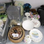 A MALTESE MDINA GLASS VASE, A SYLVAC ELEPHANT AND SUNDRY OTHER MODERN CHINA WARES ETC.....