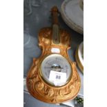 A VIOLIN PATTERN BAROMETER AND THERMOMETER