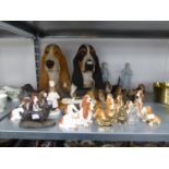 A COLLECTION OF 22 SHERRATT AND SIMPSON, 'BORDER FINE ARTS' AND OTHER RESIN MODEL BASSETT HOUNDS,